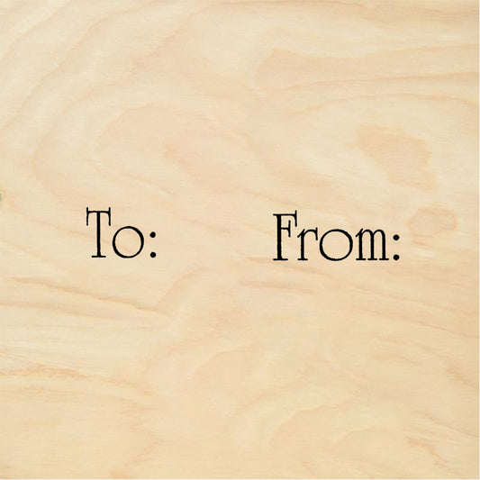 StampaFe To: From: plain, 2 stamps To From Plain - Rubber Stamp 1.75 x 0.25