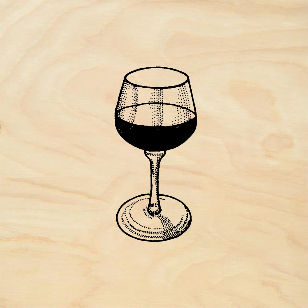 StampaFe Small Wine Glass - Rubber Stamp 1 x 1