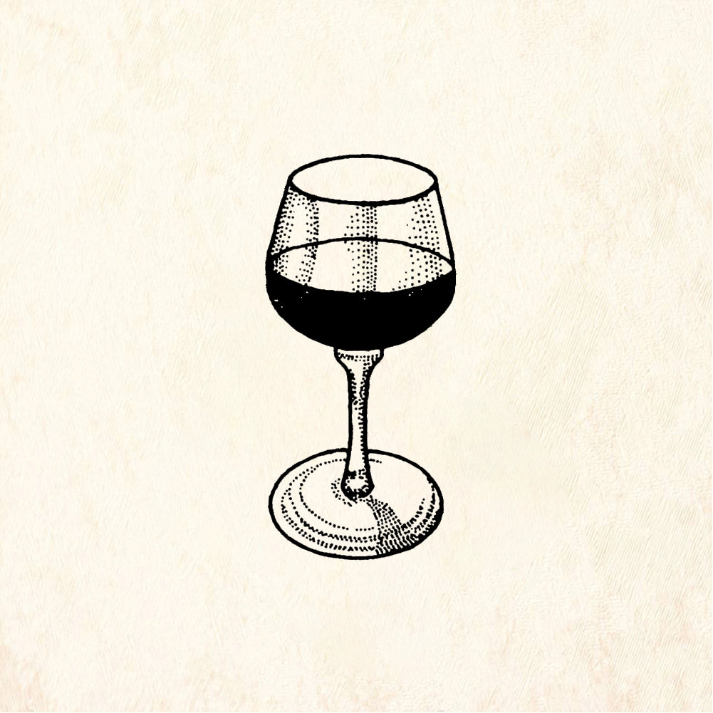 StampaFe Small Wine Glass - Rubber Stamp 1 x 1