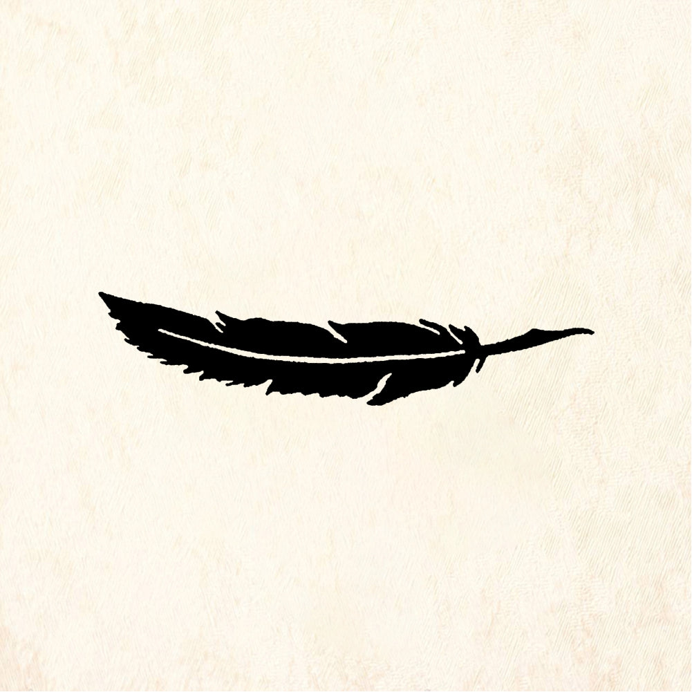 StampaFe Solid feather - Rubber Stamp 1.25 x 1