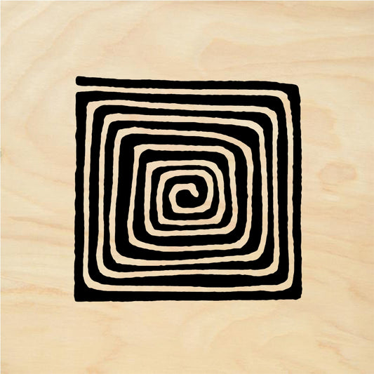 StampaFe Square maze - Rubber Stamp 1.5 x 1.5