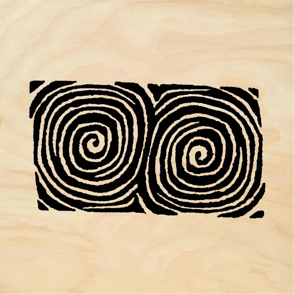 StampaFe Double Maze Double Spiral Rubber Art Stamp