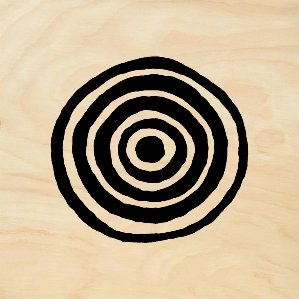 StampaFe Bulls Eye Concentric Circles Target - Rubber Stamp 1 x 1