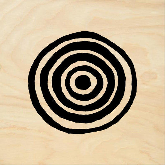 StampaFe Bulls Eye Concentric Circles Target - Rubber Stamp 1 x 1