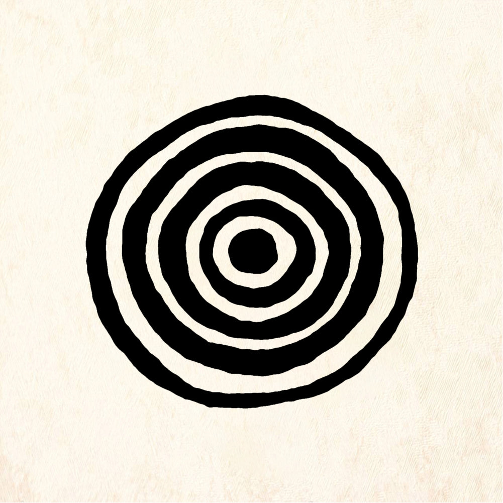 StampaFe Bulls Eye Concentric Circles Target - Rubber Stamp 1 x 1