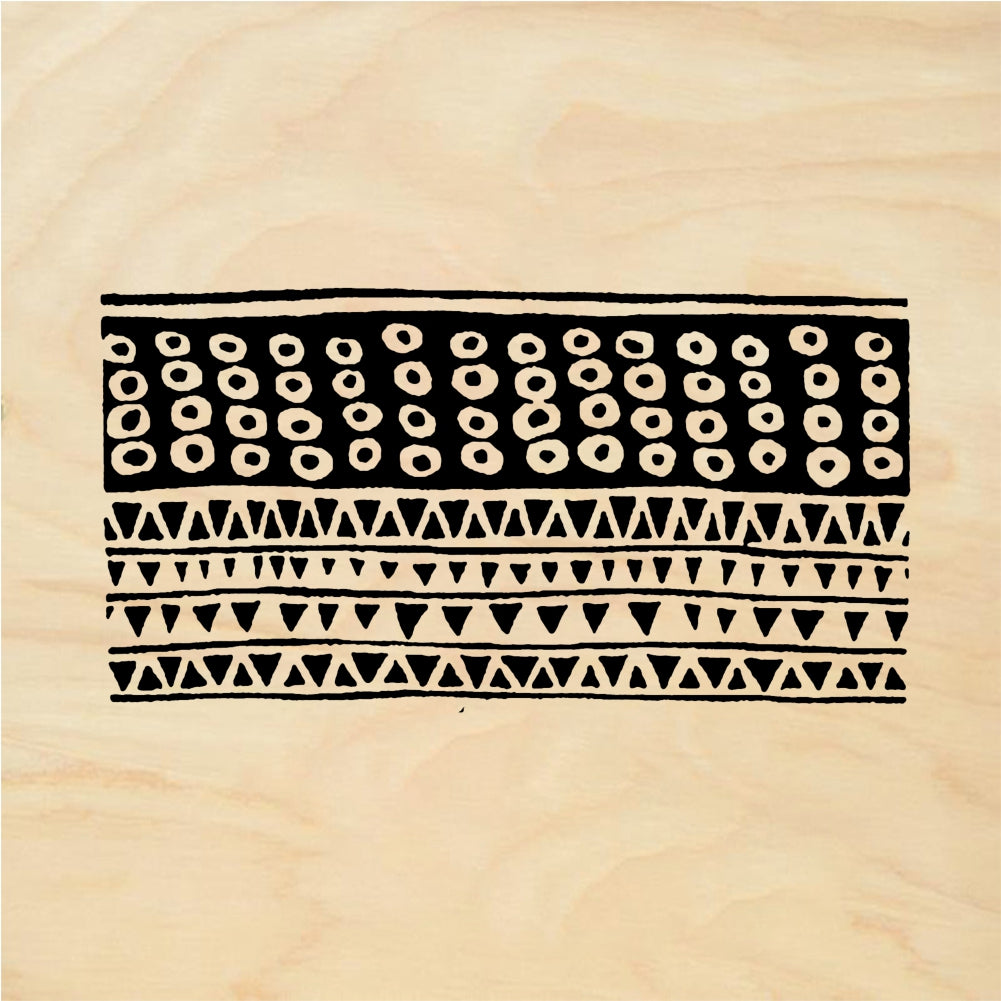 StampaFe Lots of triangles & Os Triangles and Circles - Rubber Stamp 3 x 1
