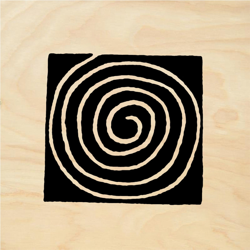 StampaFe Circle maze, med. Medium Circle Maze - Rubber Stamp 1.25 x 1.5