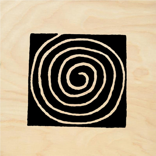 StampaFe Circle maze, med. Medium Circle Maze - Rubber Stamp 1.25 x 1.5