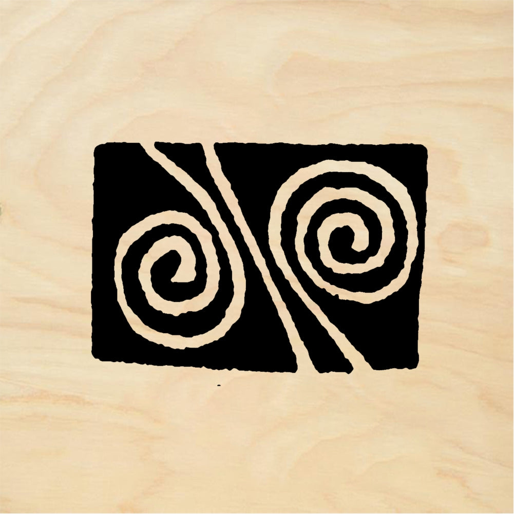 StampaFe Two-curl border - Rubber Stamp 1.5 x 0.75