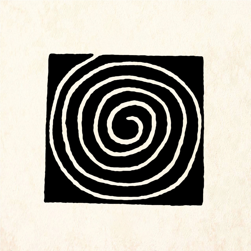 StampaFe Circle maze, med. Medium Circle Maze - Rubber Stamp 1.25 x 1.5
