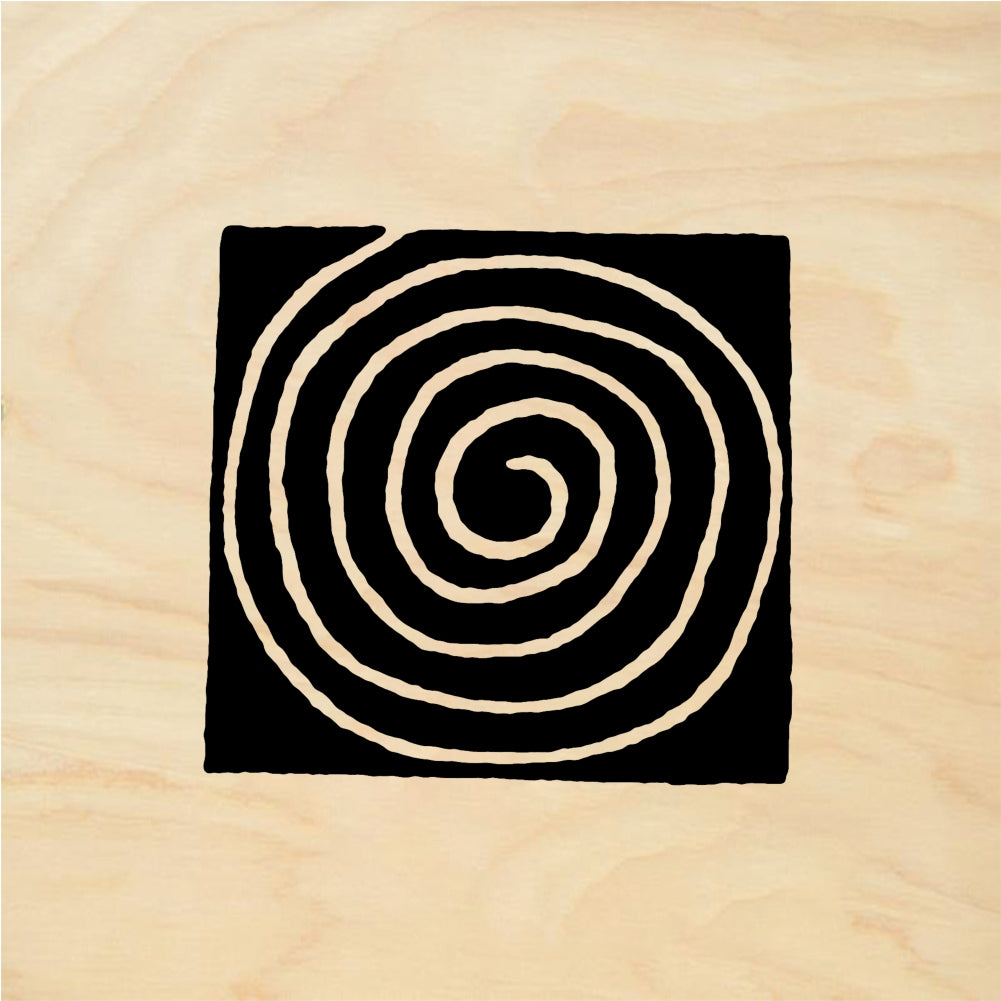 StampaFe Circle maze, sm. Small Circle Maze - Rubber Stamp 1 x 1