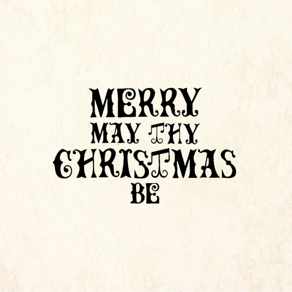 StampaFe MERRY MAY THY CHRISTMAS BE - Rubber Stamp 2.25 x 1.5