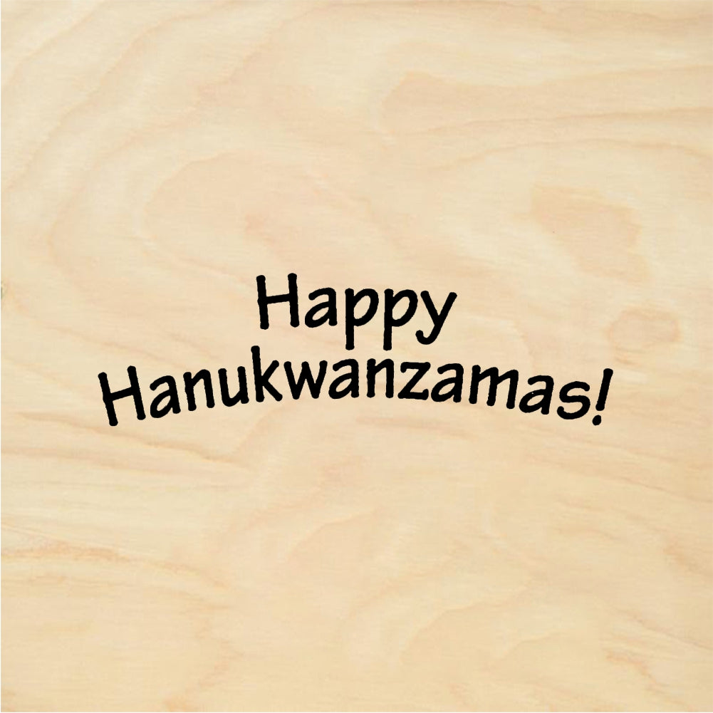 StampaFe Happy Hanukwanzamas! Happy Hanukwanzamas - Rubber Stamp 2 x 0.5