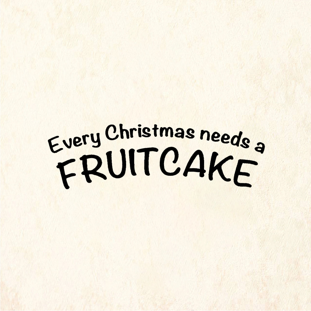 StampaFe Every Christmas FRUITCAKE Christmas Fruitcake - Rubber Stamp 2 x 0.75