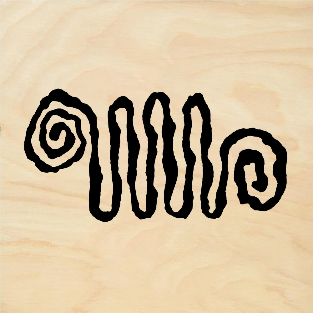 StampaFe Large Sproing Spiral and Wavy Lines Rubber Art Stamp