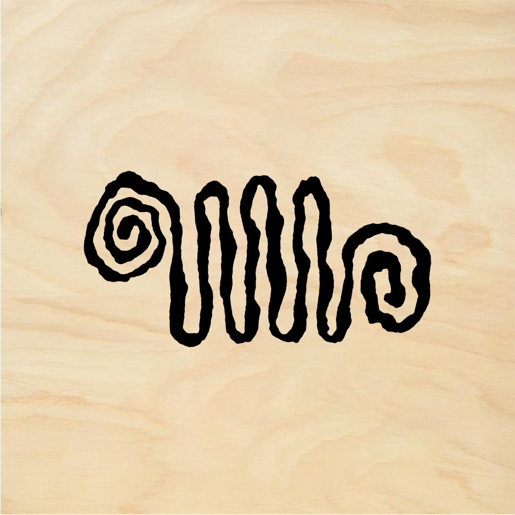 StampaFe Small Sproing Spiral and Wavy Lines Rubber Art Stamp