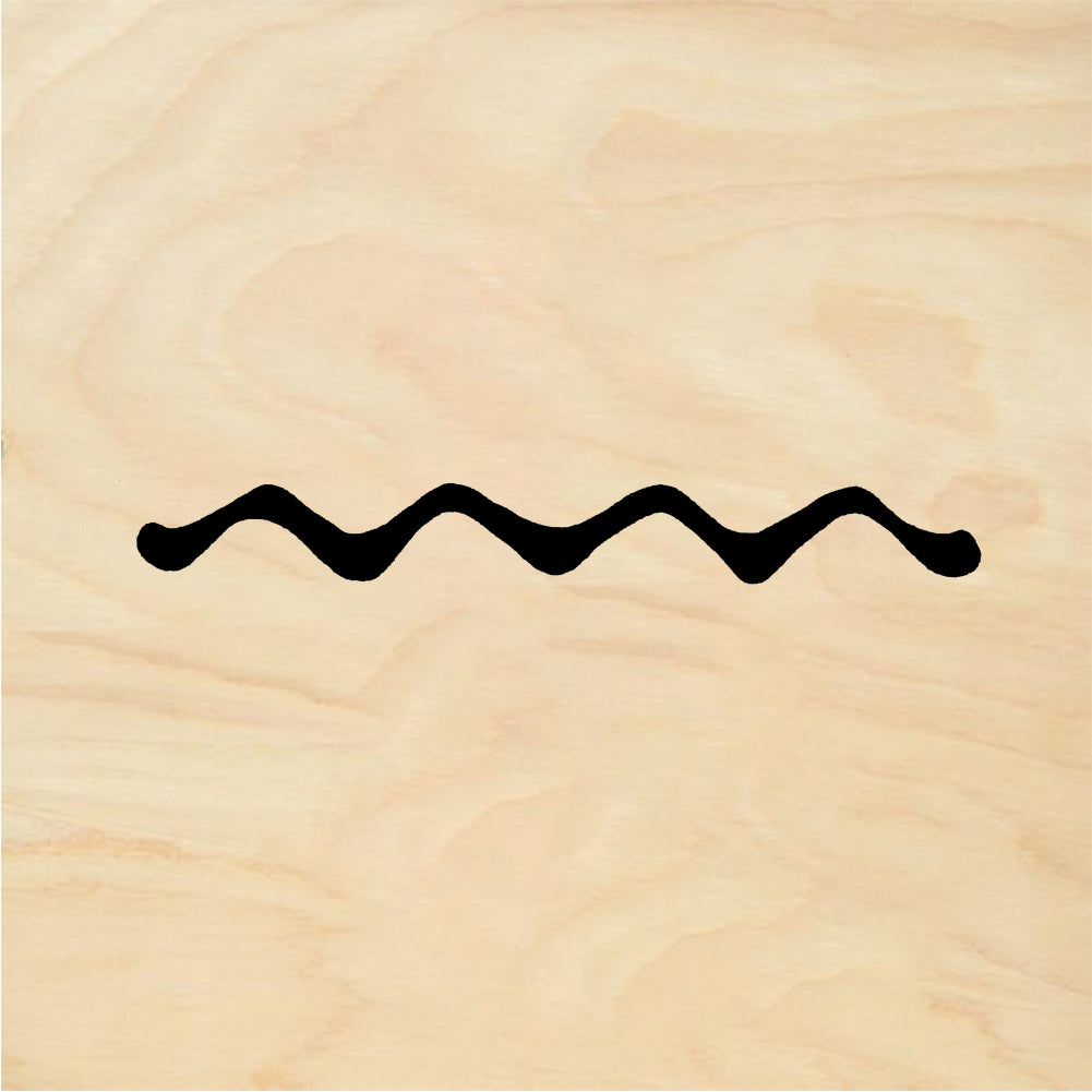 StampaFe Large Worm Wavy Line Border Rubber Art Stamp