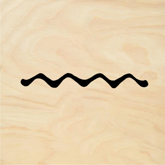 StampaFe Worm, lg. Large Worm Line - Rubber Stamp 5 x 0.75