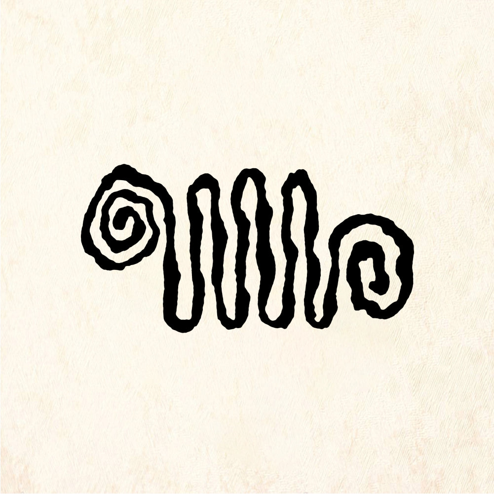 StampaFe Small Sproing Spiral and Wavy Lines Rubber Art Stamp