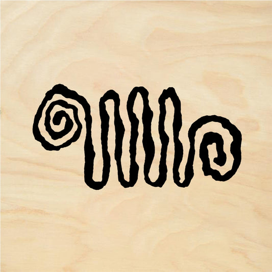 StampaFe Sproing, med. Medium Spiral and Wave - Rubber Stamp 1.75 x 1
