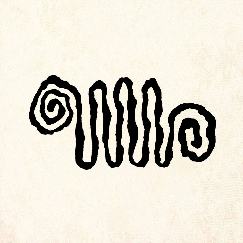 StampaFe Medium Sproing Spiral and Wavy Lines Rubber Art Stamp