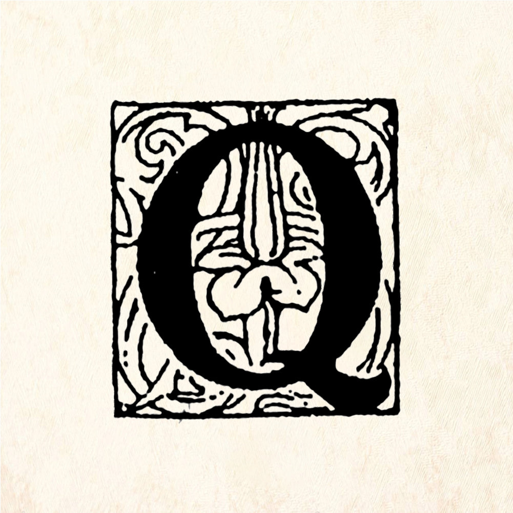 StampaFe Letter Q - Rubber Stamp 0.5 x 0.75