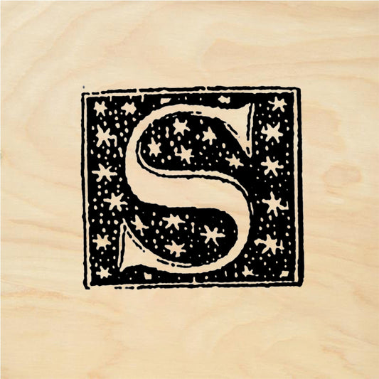 StampaFe Square Letter S - Rubber Stamp 1 x 0.75
