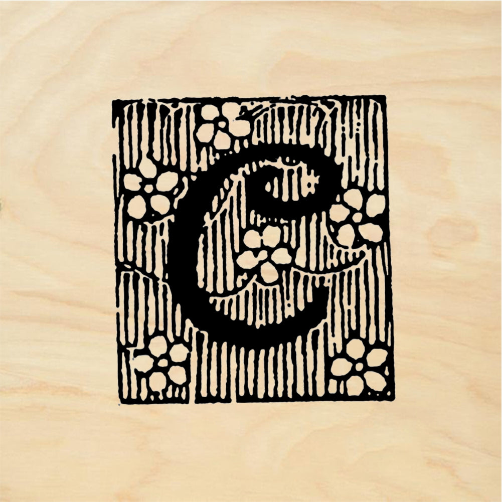 StampaFe Big Letter C - Rubber Stamp 1 x 1