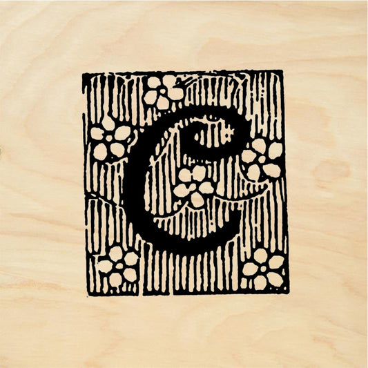 StampaFe Big Letter C - Rubber Stamp 1 x 1
