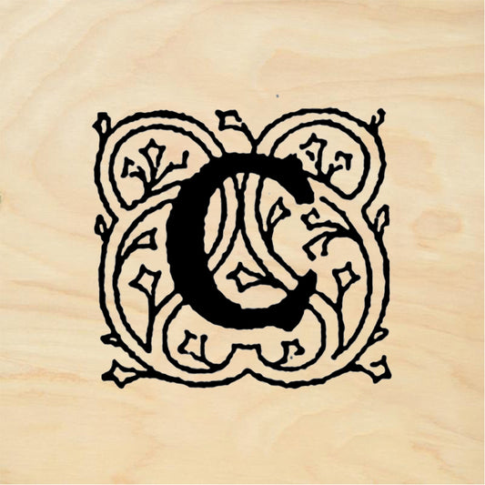 StampaFe Little Letter C - Rubber Stamp 0.5 x 0.5