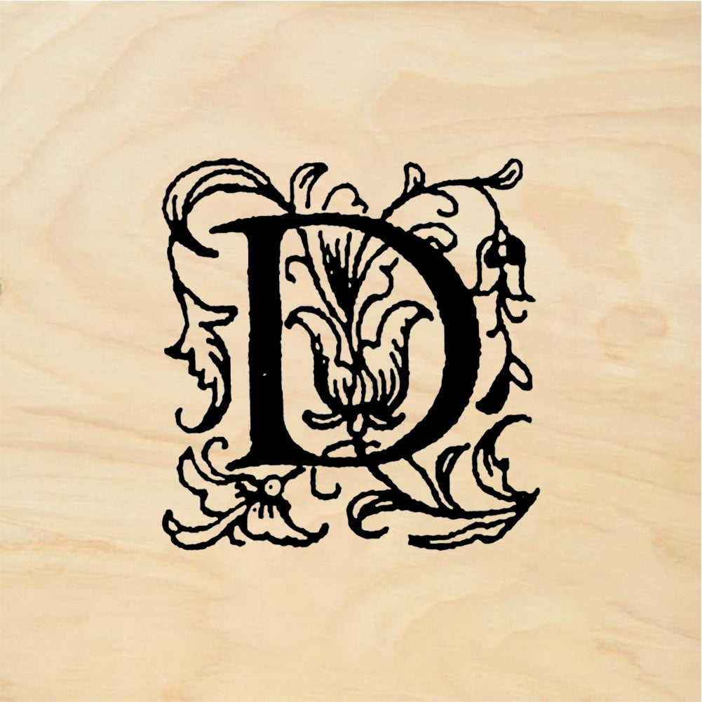 StampaFe Big Letter D - Rubber Stamp 1 x 0.75