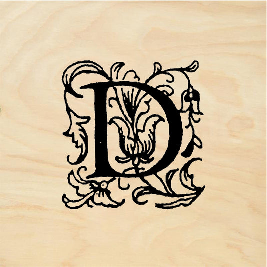 StampaFe Big Letter D - Rubber Stamp 1 x 0.75
