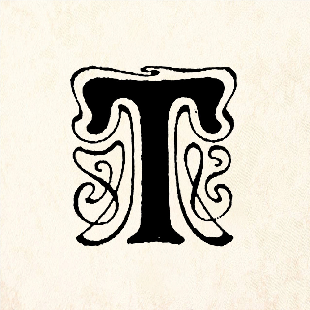 StampaFe Bold Letter T - Rubber Stamp 0.5 x 0.75