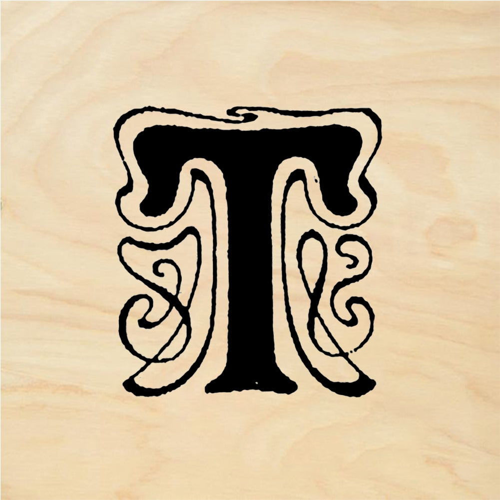 StampaFe Bold Letter T - Rubber Stamp 0.5 x 0.75