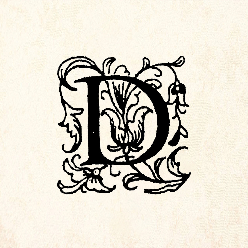 StampaFe Big Letter D - Rubber Stamp 1 x 0.75