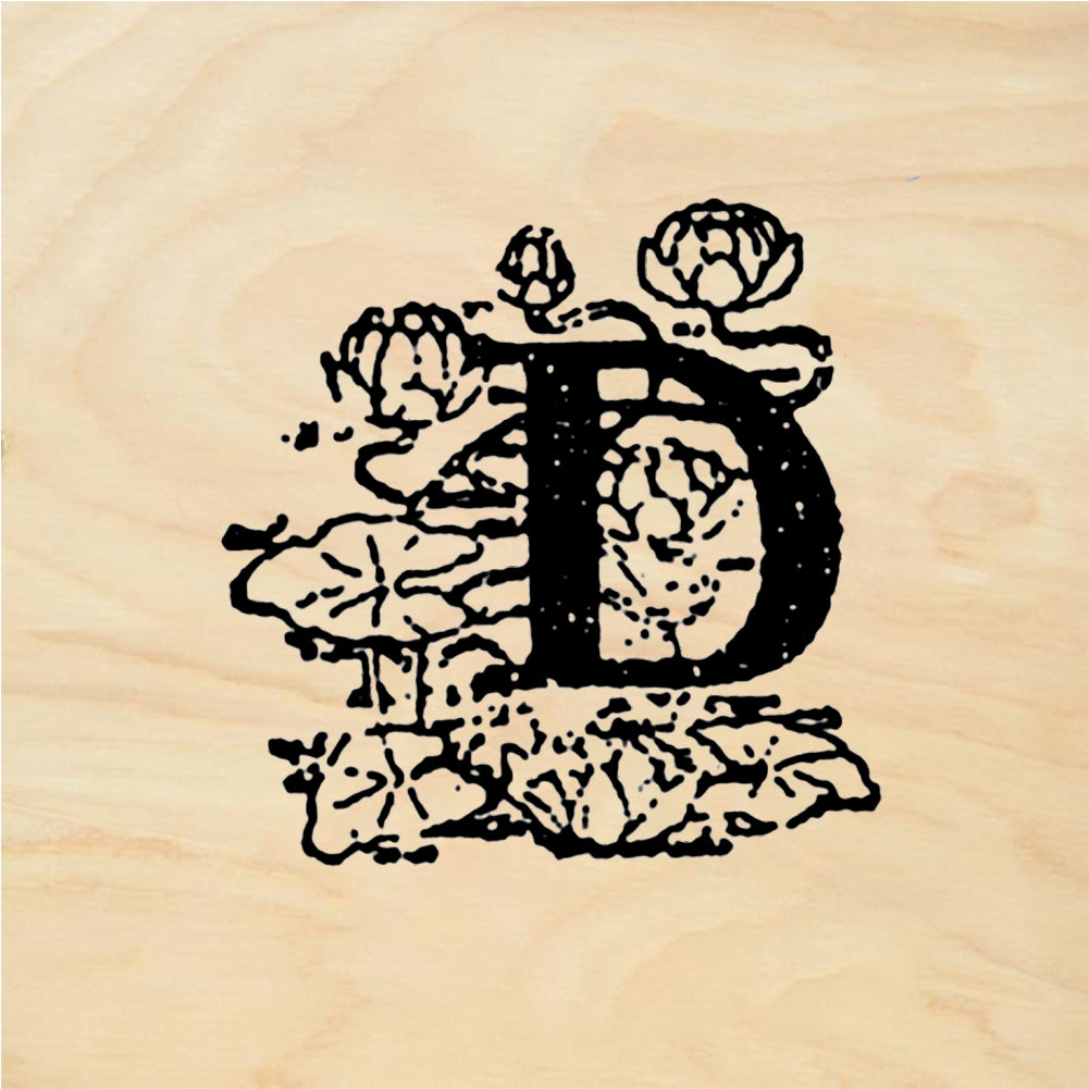 StampaFe Little Letter D - Rubber Stamp 1 x 0.75