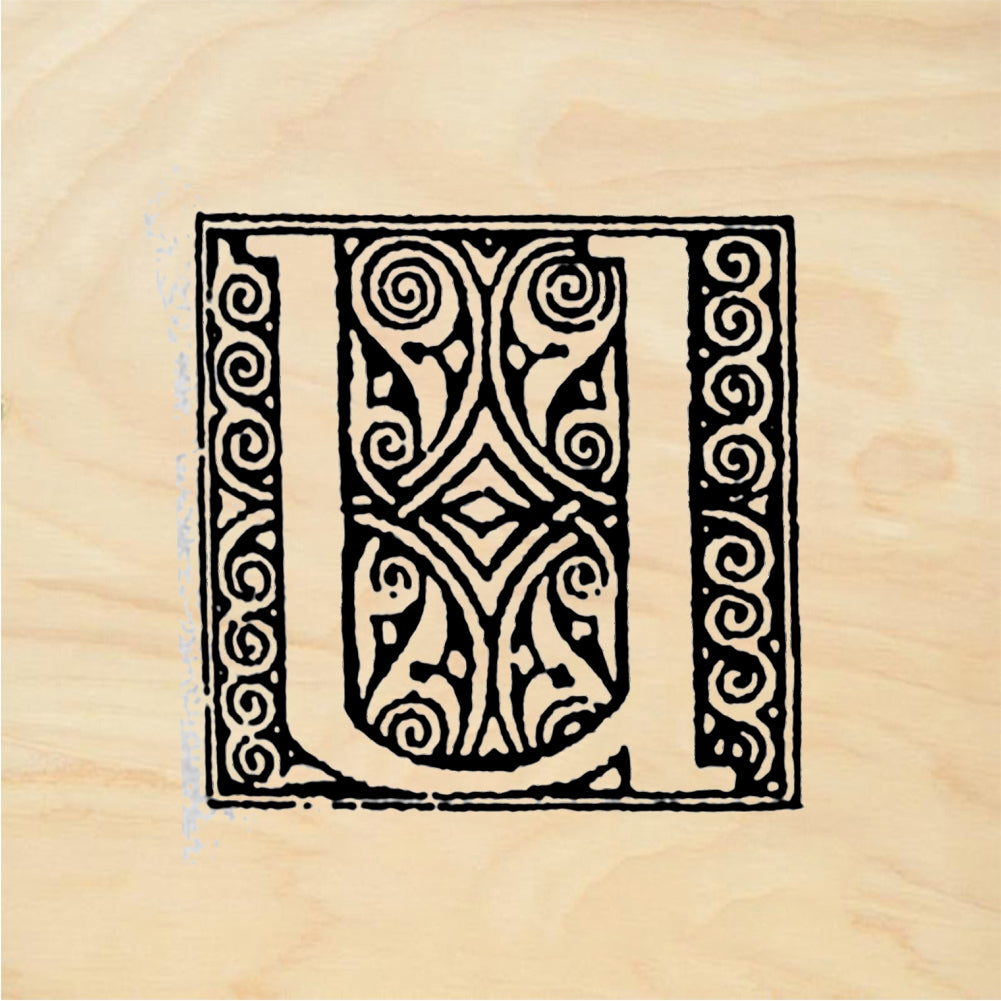 StampaFe Letter U - Rubber Stamp 0.5 x 1
