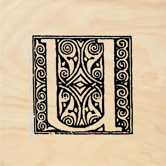 StampaFe Letter U - Rubber Stamp 0.5 x 1