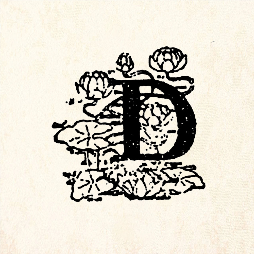 StampaFe Little Letter D - Rubber Stamp 1 x 0.75