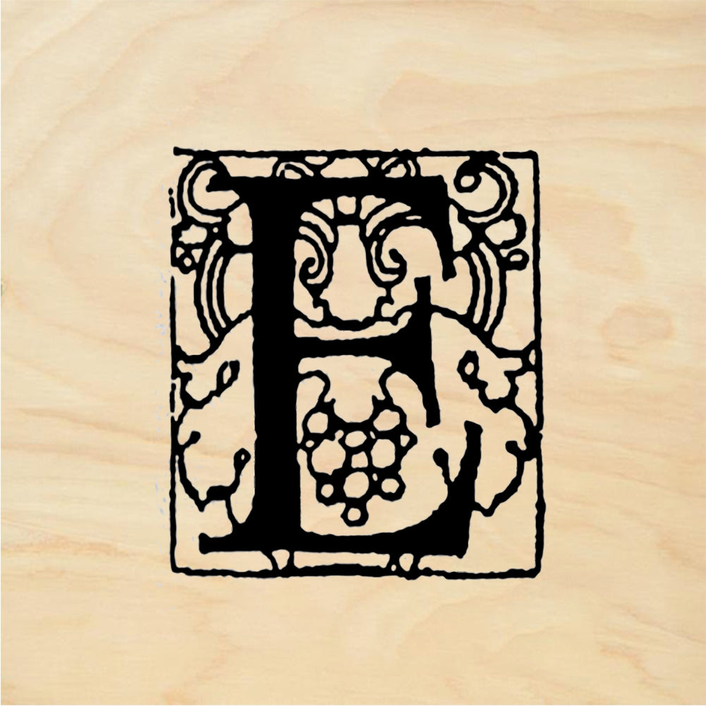 StampaFe Little Letter E - Rubber Stamp 0.5 x 1