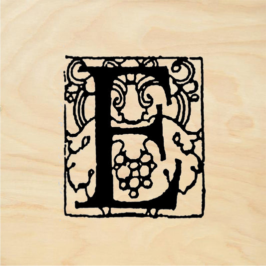 StampaFe Little Letter E - Rubber Stamp 0.5 x 1