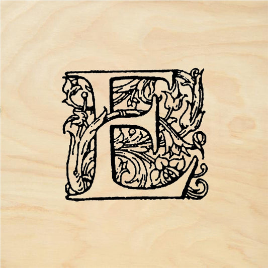 StampaFe Big Letter E - Rubber Stamp 1 x 1