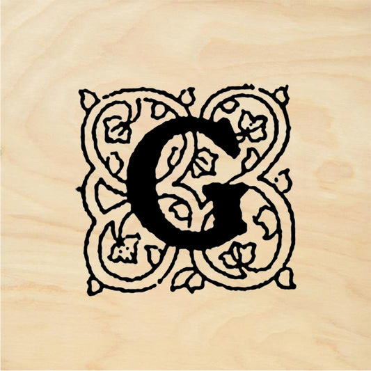 StampaFe Little Letter G - Rubber Stamp 1 x 1