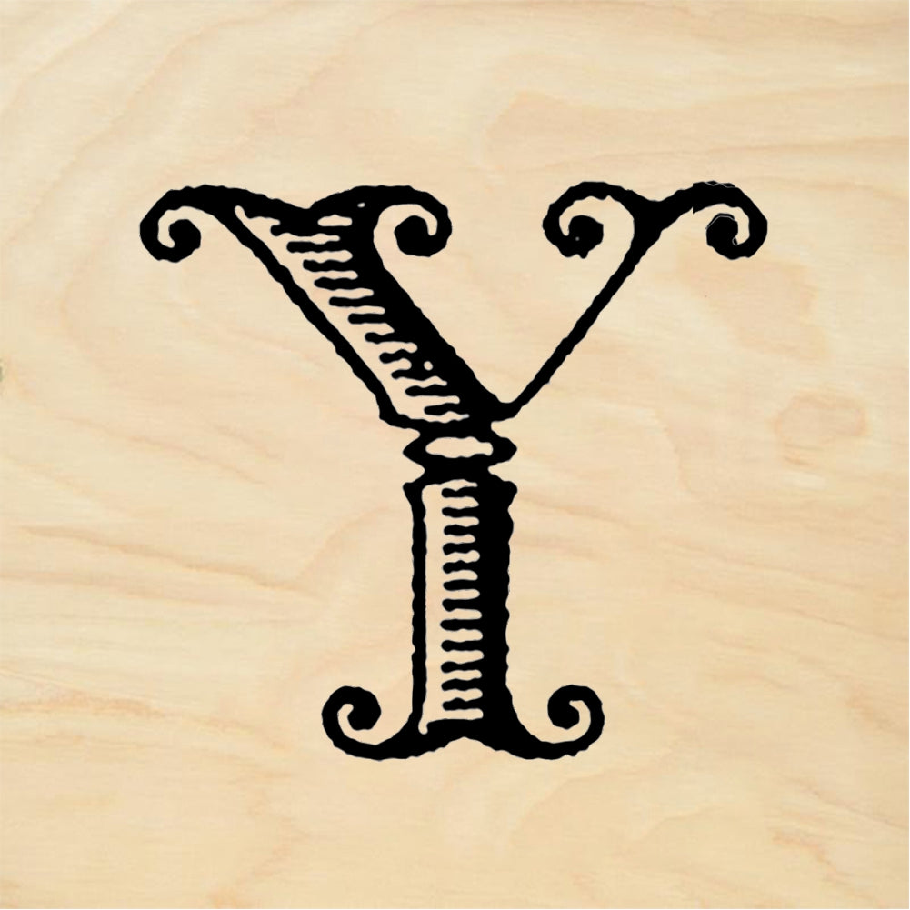 StampaFe Letter Y - Rubber Stamp 1 x 1