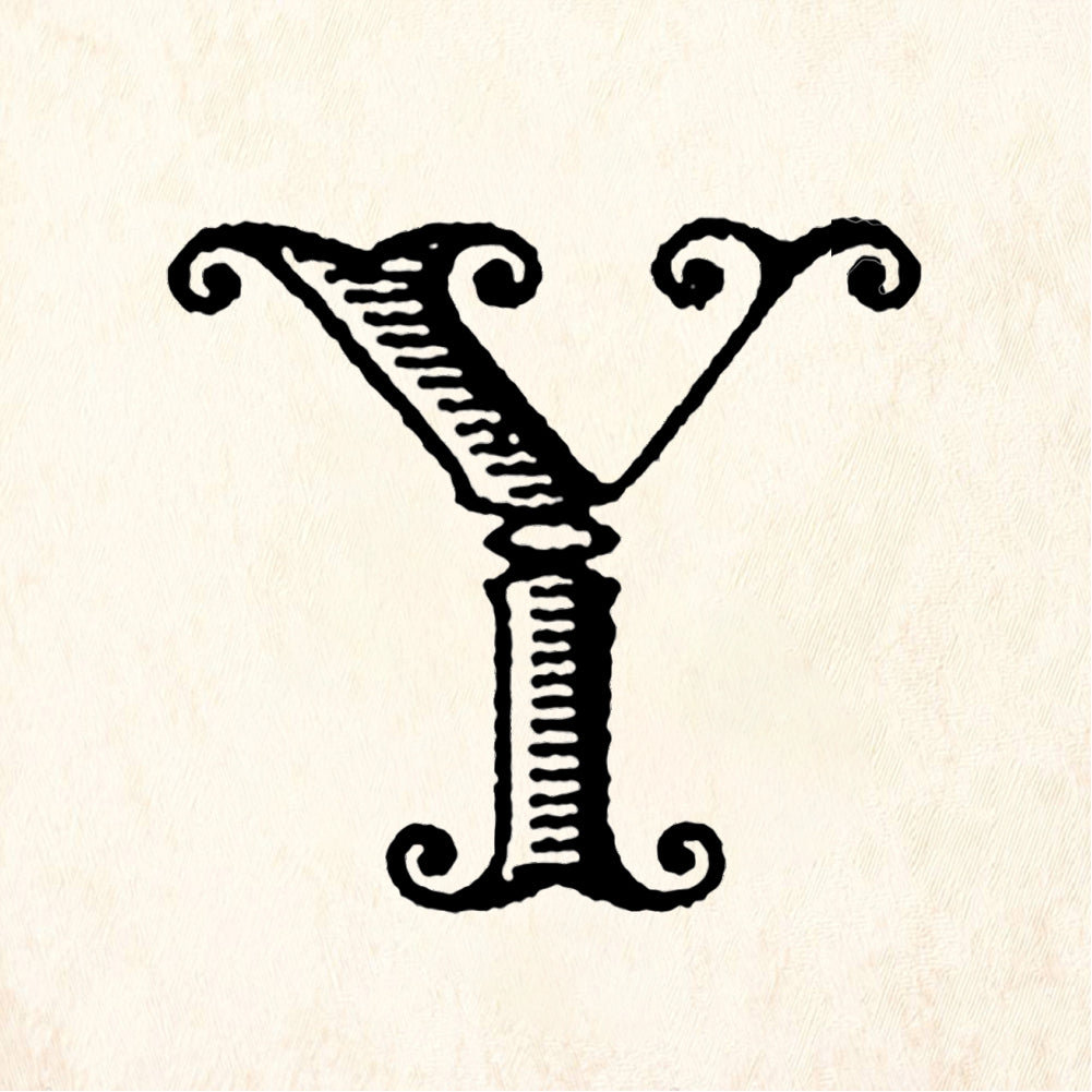 StampaFe Letter Y - Rubber Stamp 1 x 1