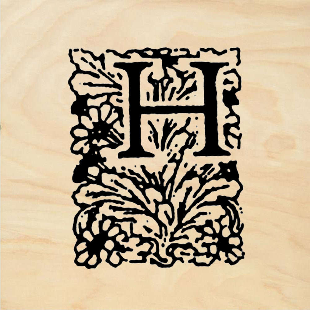 StampaFe Letter H - Rubber Stamp 1 x 1
