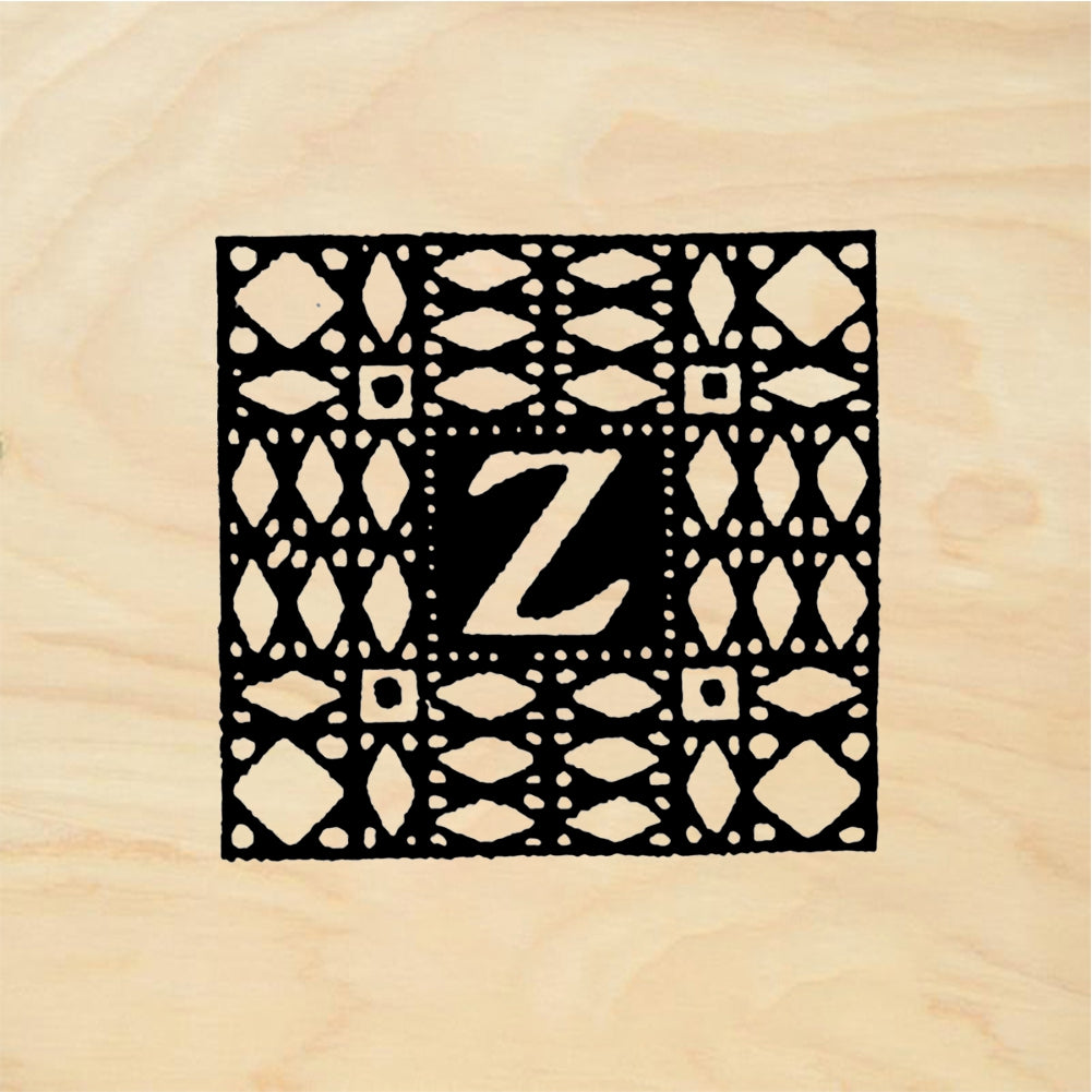 StampaFe Letter Z - Rubber Stamp 1 x 1