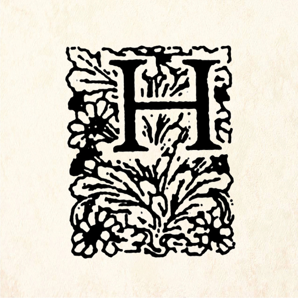 StampaFe Letter H - Rubber Stamp 1 x 1