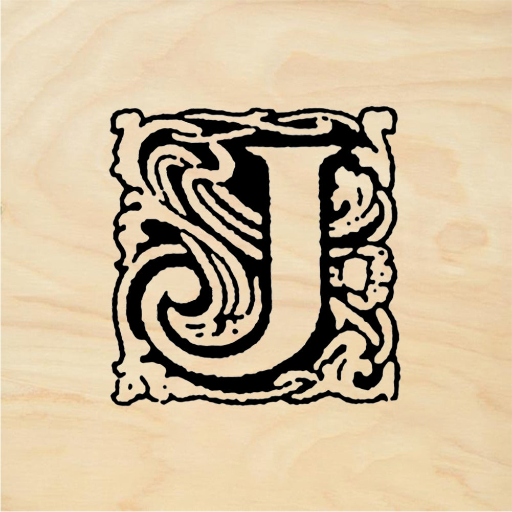 StampaFe Letter J - Rubber Stamp 0.75 x 1