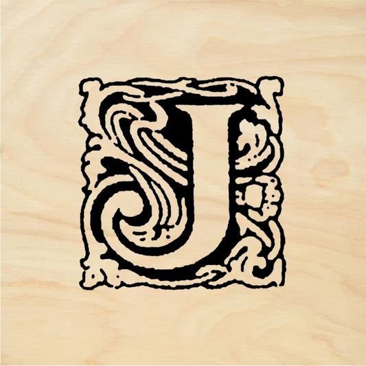 StampaFe Letter J - Rubber Stamp 0.75 x 1